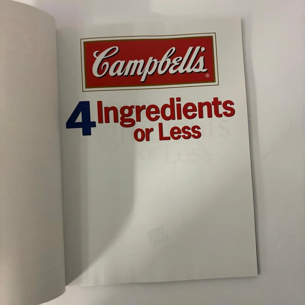 Campbell's 4 Ingredients or Less Cookbook 2006 Softcover Quick Easy Recipes